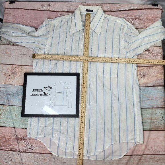 Enro Vintage Striped Button Down Shirt, Men's XL - Picture 9 of 12
